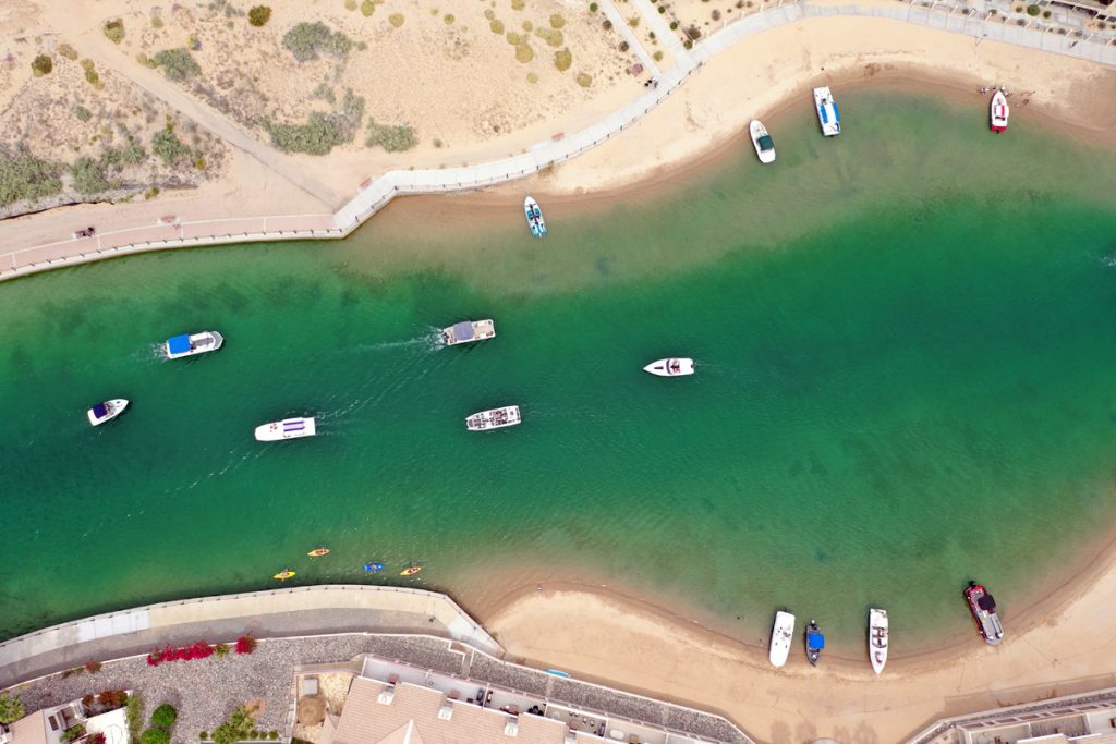 boats on a lake