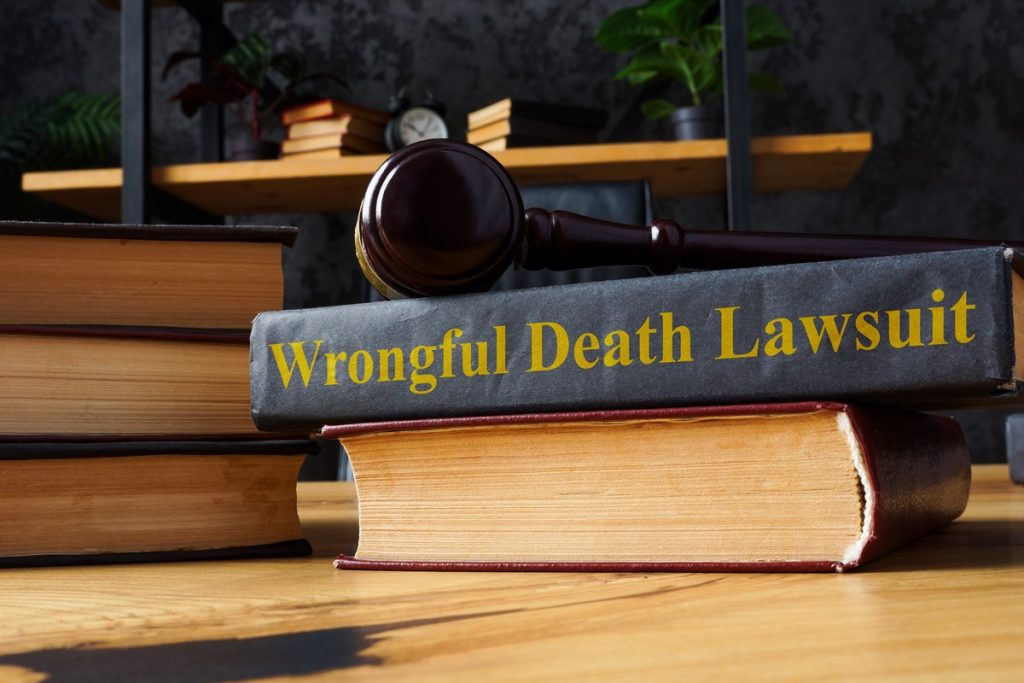 Wrongful Death Lawsuit Book and Gavel