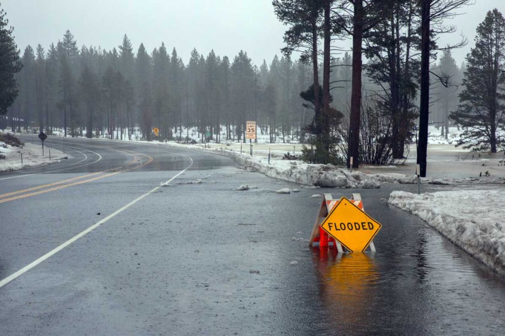 Bad Road Conditions on California Road