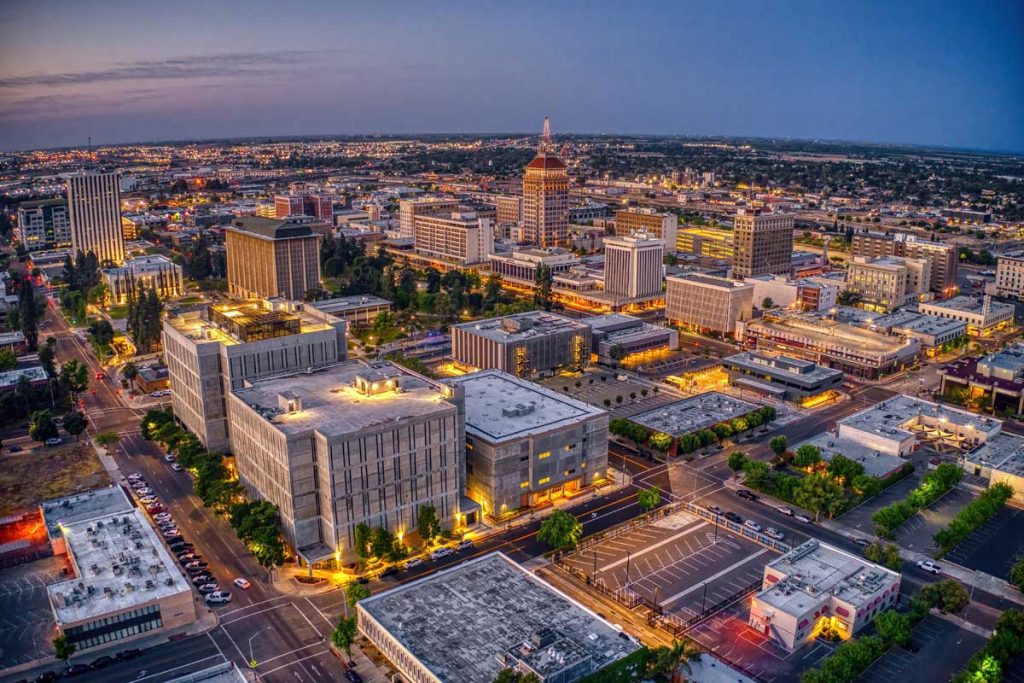 Fresno California Skyline City