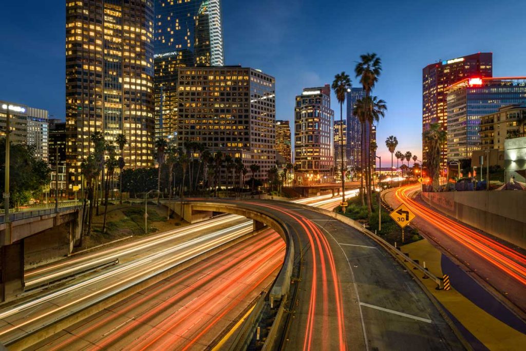 California Highway in Downtown Los Angeles