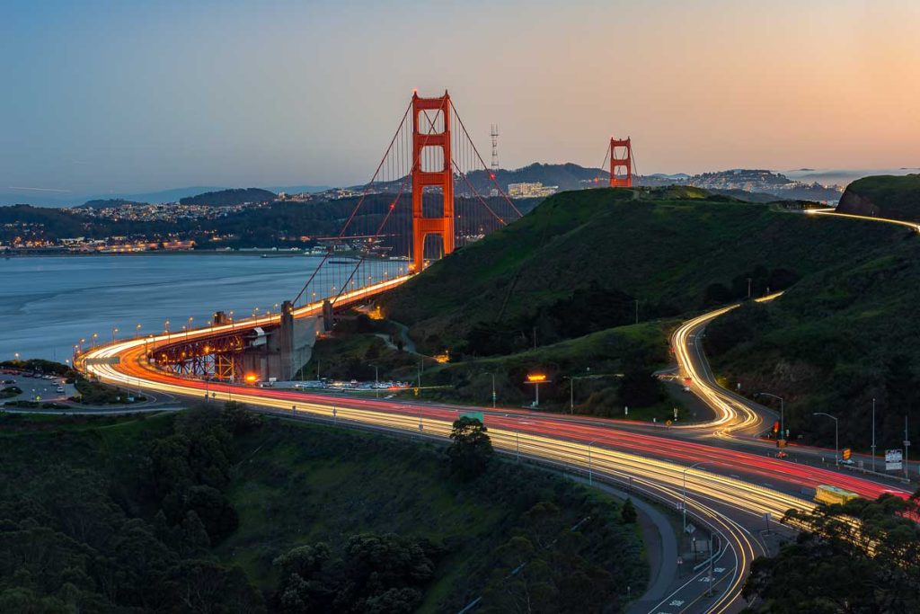 Golden Gate Bridge in San Francisco, California Highway